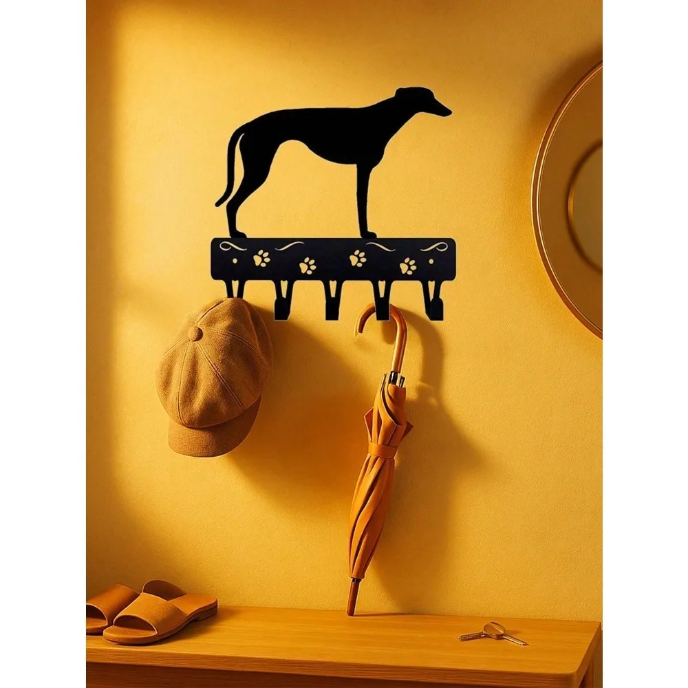pawsome-pets-greyhound-dog-wall-hooks-matte-black-spacesaving-organizer