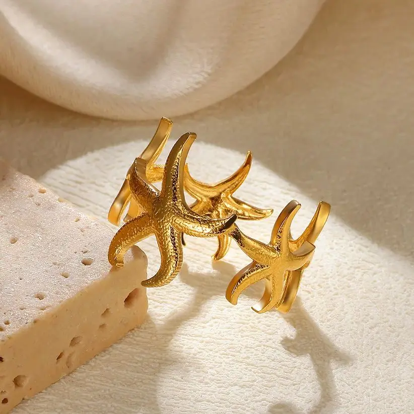Vintage Multi-Ring Stainless Steel Adjustable Wedding Jewelry