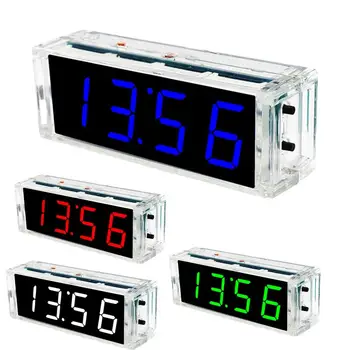 디지털 LED 전자 시계 DIY 키트, 마이크로 컨트롤러 디지털 시계, 시간 조명 제어 온도 온도계, 홈 액세서리