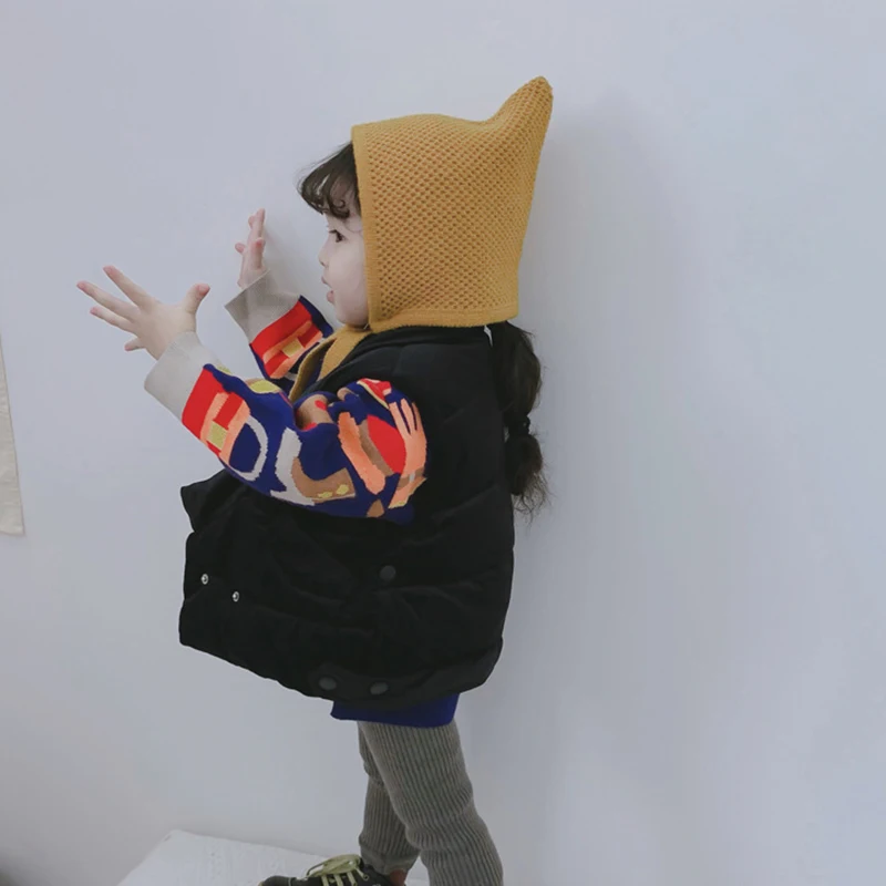Kid Hat Winter Cap For Boys Girls Kids Solid Print Hats Child Cute Knitting Wool Children Caps Knit Fashion 8 Colors 4-12 Years baby hat knit hat kids sun hat kids bucket hat kids safety helmet kids cowboy hat