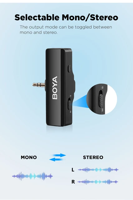 Microfono Lavalier Wireless BOYA Per USB-C – Cancellazione Rumore AI, 6h Di Batteria, Cambio Voce, Per Video E Podcast