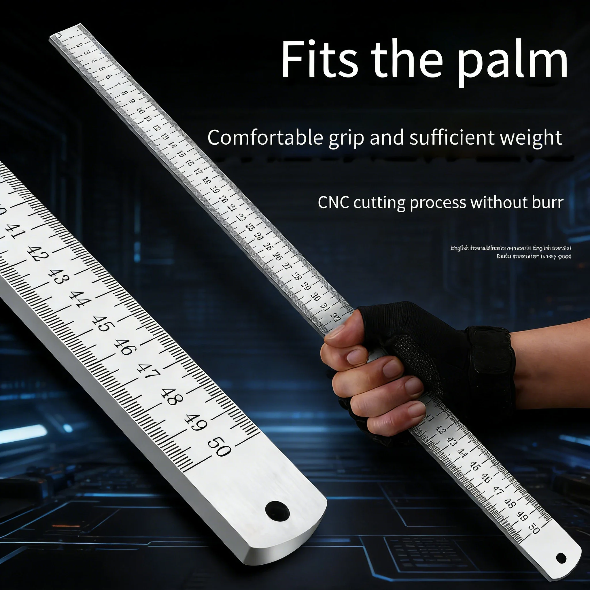 5mm 두께의 스테인리스 스틸 자 |   강화유리 자동차 안전 및 측정 도구 |   다목적 중량 측정기