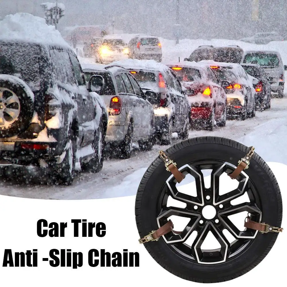 

1/4/6PCs Anti Skid Chains Car Winter Tire Wheels Chains Winter Outdoor Tire Emergency Double Manganese Anti-Skid Chain