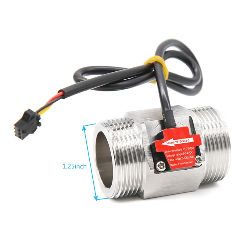 652F Water-flows Meter-Switches 1.25inch Hall Effect Liquid Switches Flowmeter Meter Used for Water Heaters Farm Irrigation flow meter water flow meter turbine flow meter digital turbine flow meter