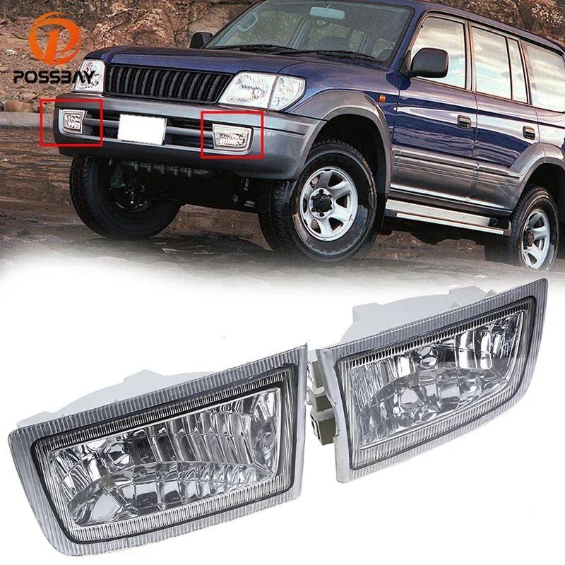 

Clear Lens Cover Front Bumper Fog Light House for Toyota Land Cruiser Prado(J90) Petrol/Diesel Facelift 1999 2000 2001 2002