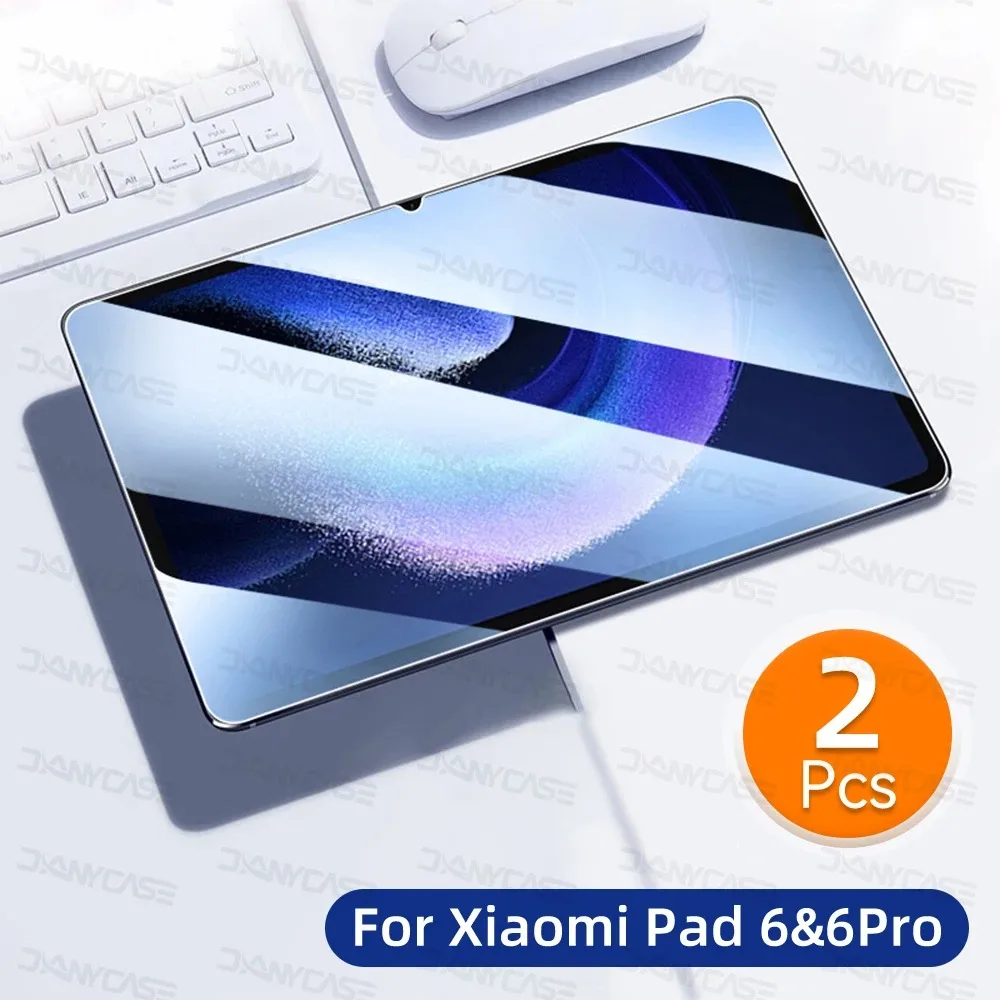 Premium Glass Screen Protector for Tablets - 2-Piece Set, 9H Hardness, Protective Film