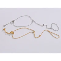 Yhpup Trendy Stainless Steel Zircon Beads Back of Hand Chain Finger Bracelet Fashion Chic Sexy Jewelry Waterproof Wholesale Gift - Image 5