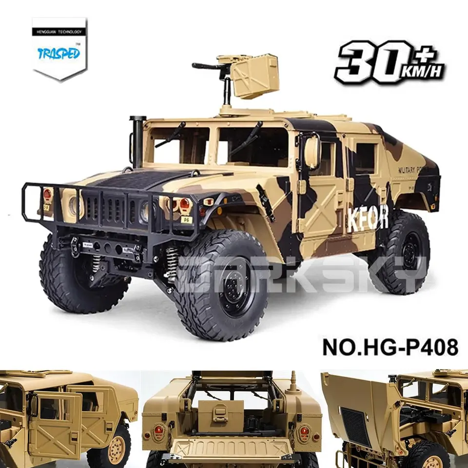 Voiture RC MRAP 1/12 HG – 6x6, 16CH, Antidéflagrant, Moteur ESC, Quasi Prête
