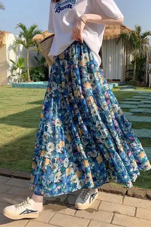 Chiffon Skirt Women's Summer Skirts Queen Size Maternity