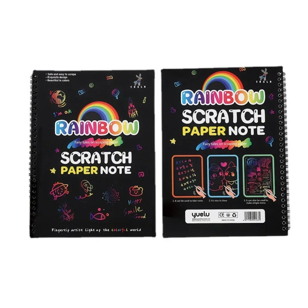 Rainbow Magic Scratch Off Paper Set for Kids Arts Scraping Painting Drawing Toys DIY Graffiti Book Montessori Educational Toys 2