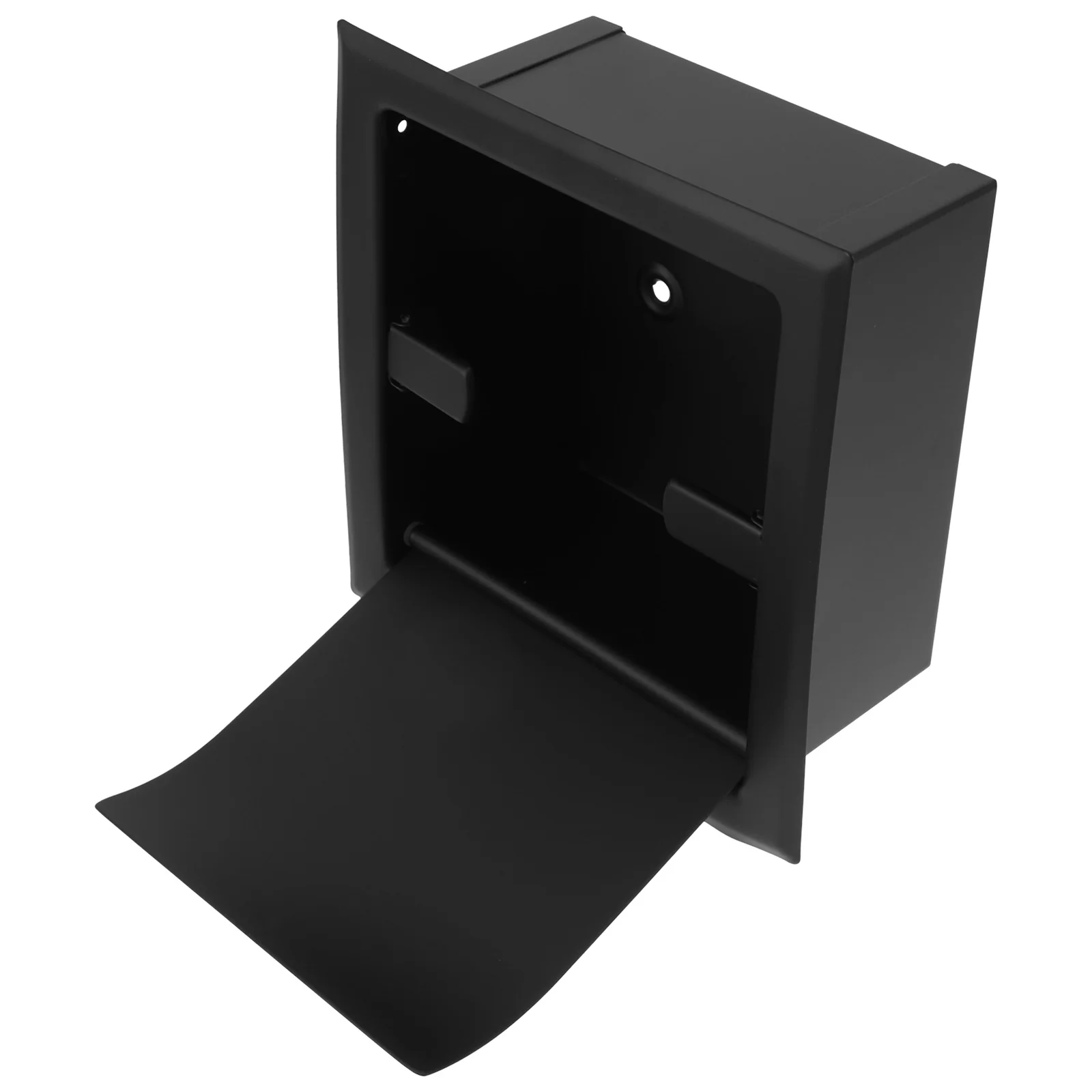 

1pc Durable Paper Holder Embedded-in Tissue Rack Multi-purpose Paper Box (Black)