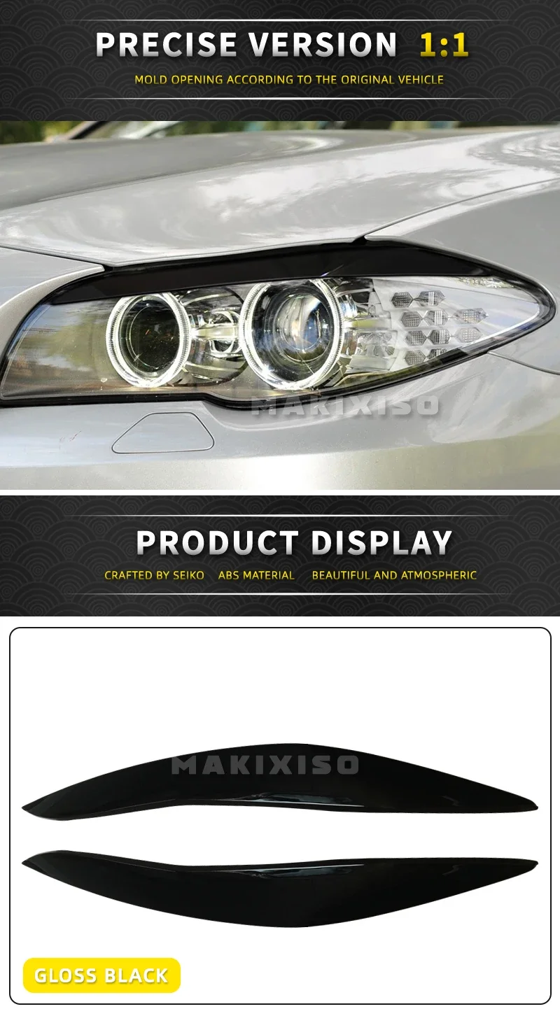 Adesivo Sopracciglia Fanale Per BMW F30 F31 F32 F33 F34 (2012-2020) In Fibra Di Carbonio, Decorativo E Protettivo - Foto 3