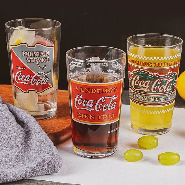 Coca-Cola Glass Commemorative Cup Household Milk Juice Drink Simple Large  Capacity Beer Mug Collection Cup - AliExpress