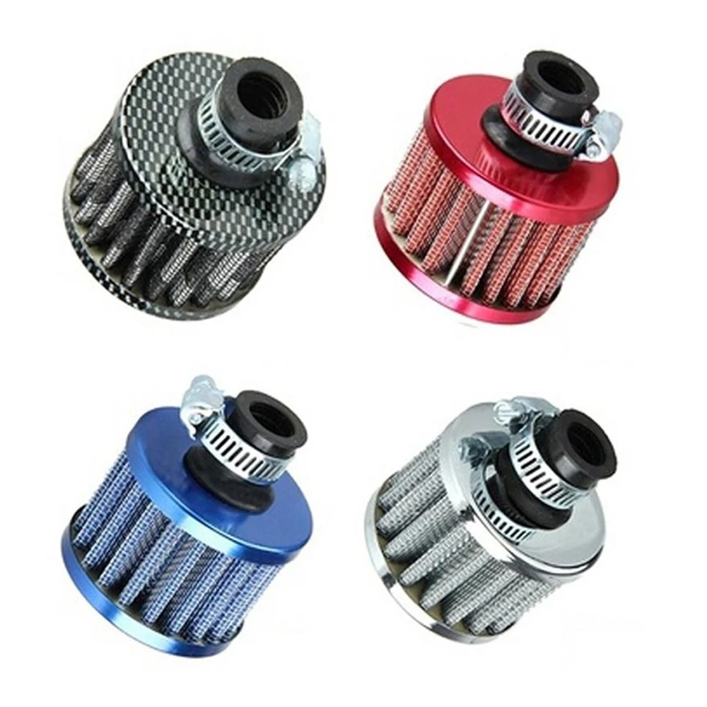 Universal Interface Car Air Filters 12mm For Motorcycle Cold Air Intake High Flow Crankcase Vent Cover Mini Breather Filters