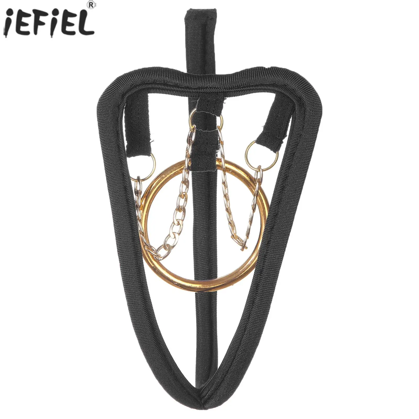 

Трусы-брифы мужские с металлической цепочкой, пикантное нижнее белье с прорезями и открытыми ягодицами, невидимое, подарок на день Святого Валентина, нижнее белье