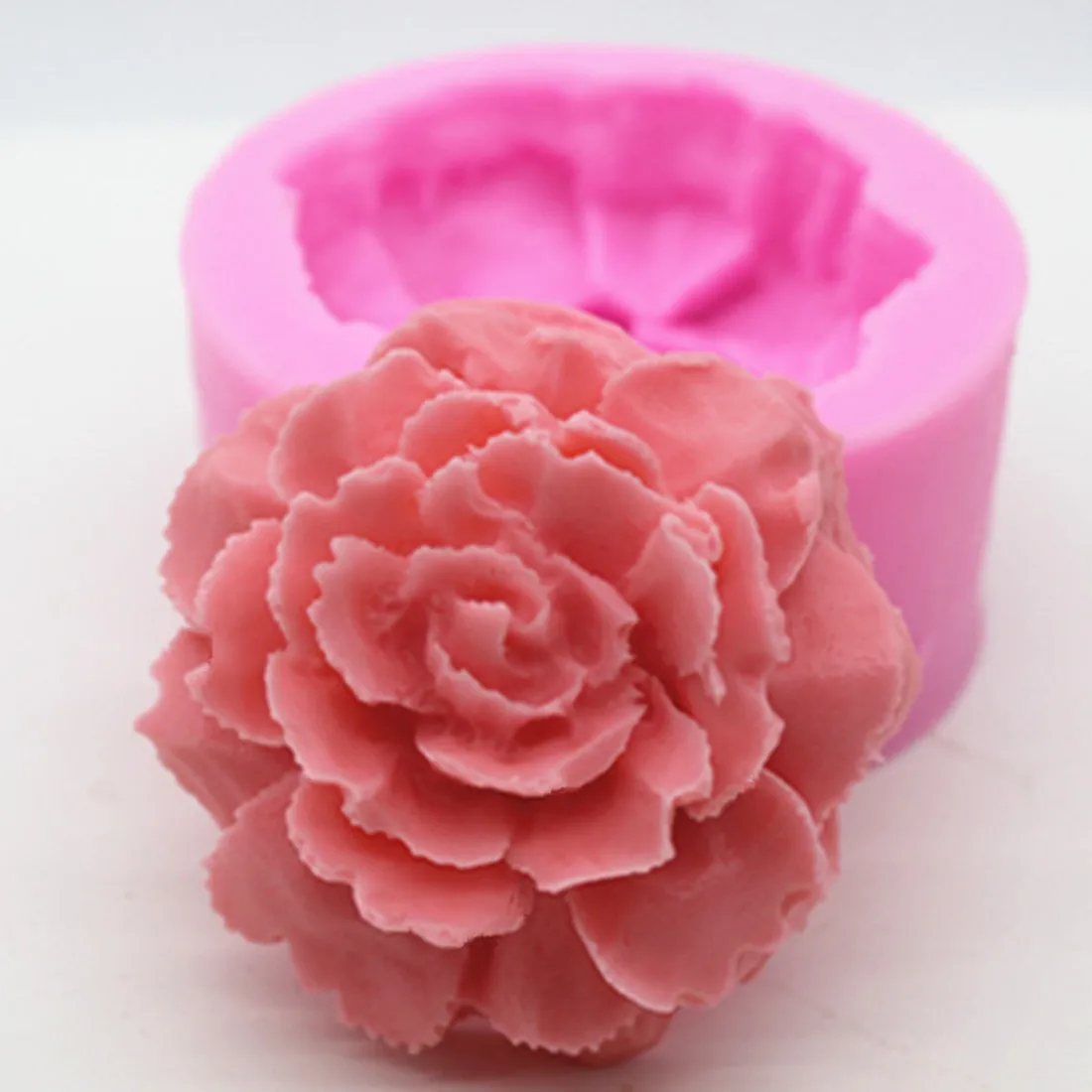 New Product!!1pcs Peony Flower (C801)Food Grade Silicone Handmade Soap Mold Crafts DIY Mould