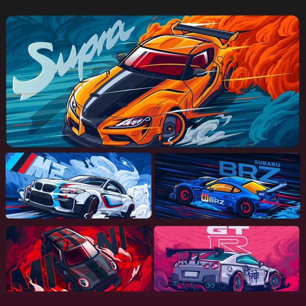 Anime Cool Car Mousepad Anime Mouse Pad Gamer Desk Gaming Laptop Pc Gamer Accessori Mouse Tastiere
