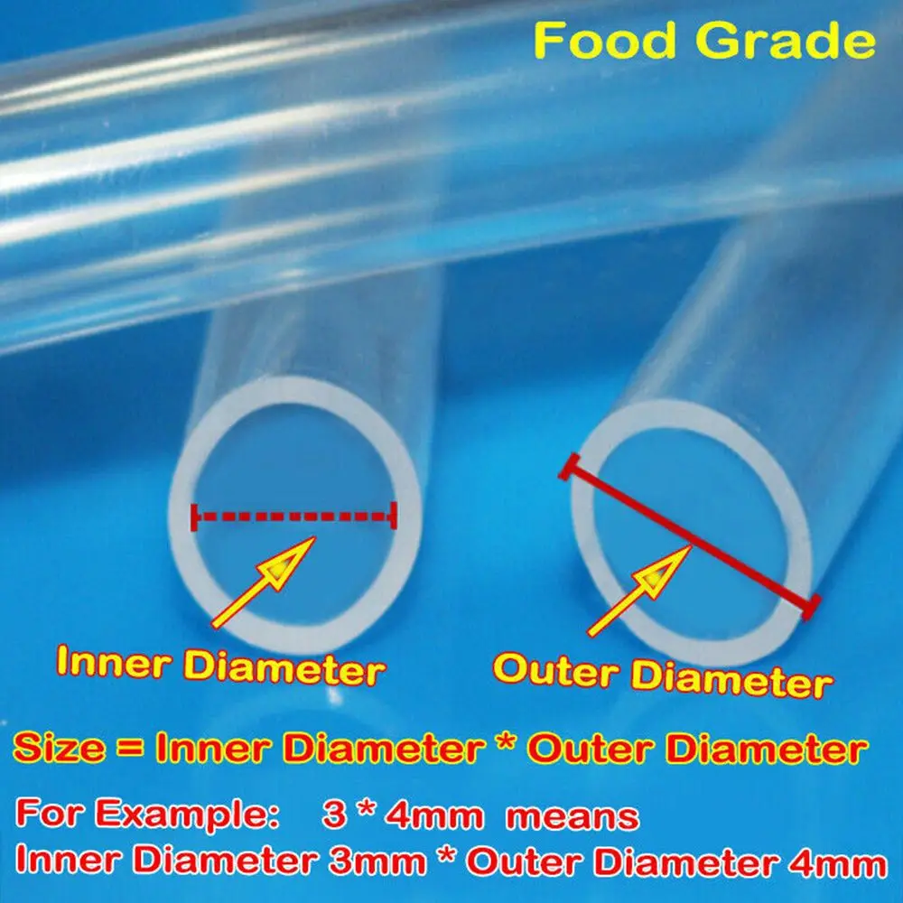1 Meter Durable Food Grade Clear Silicone Rubber Hose - Flexible, Soft, Safe, and Essential