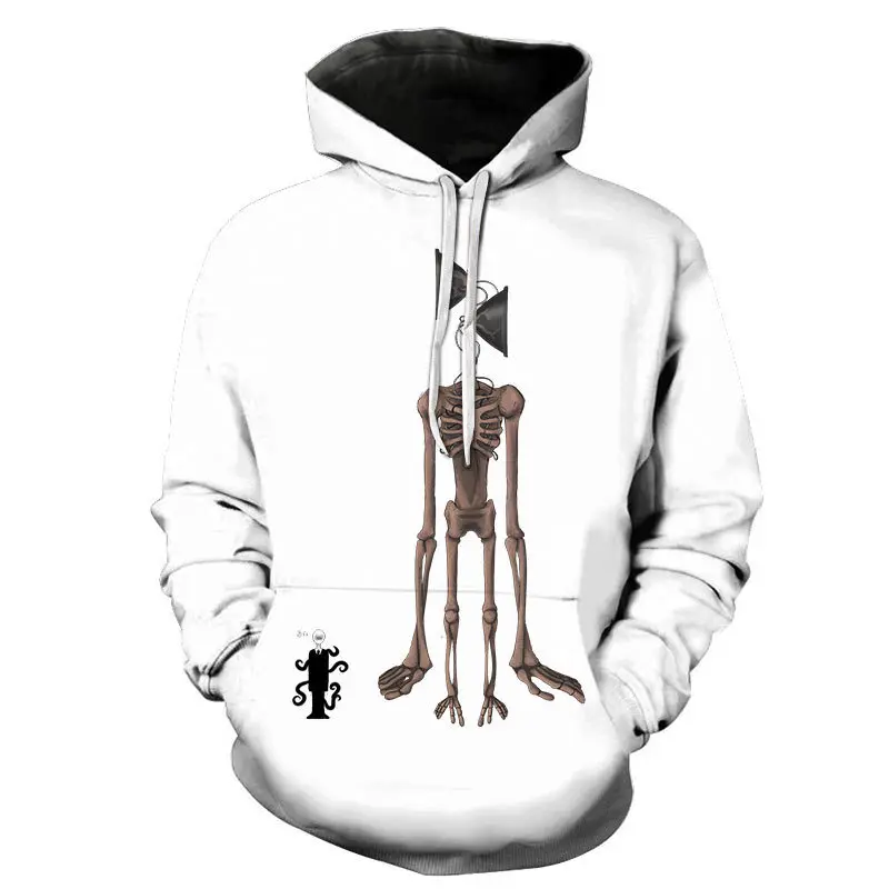 

Funny Siren Head Print Hoodie SCP Horror Game Hoodies Sweatshirt Autumn and Winter Unisex Hoody Male Harajuku Loose Sweatshirts