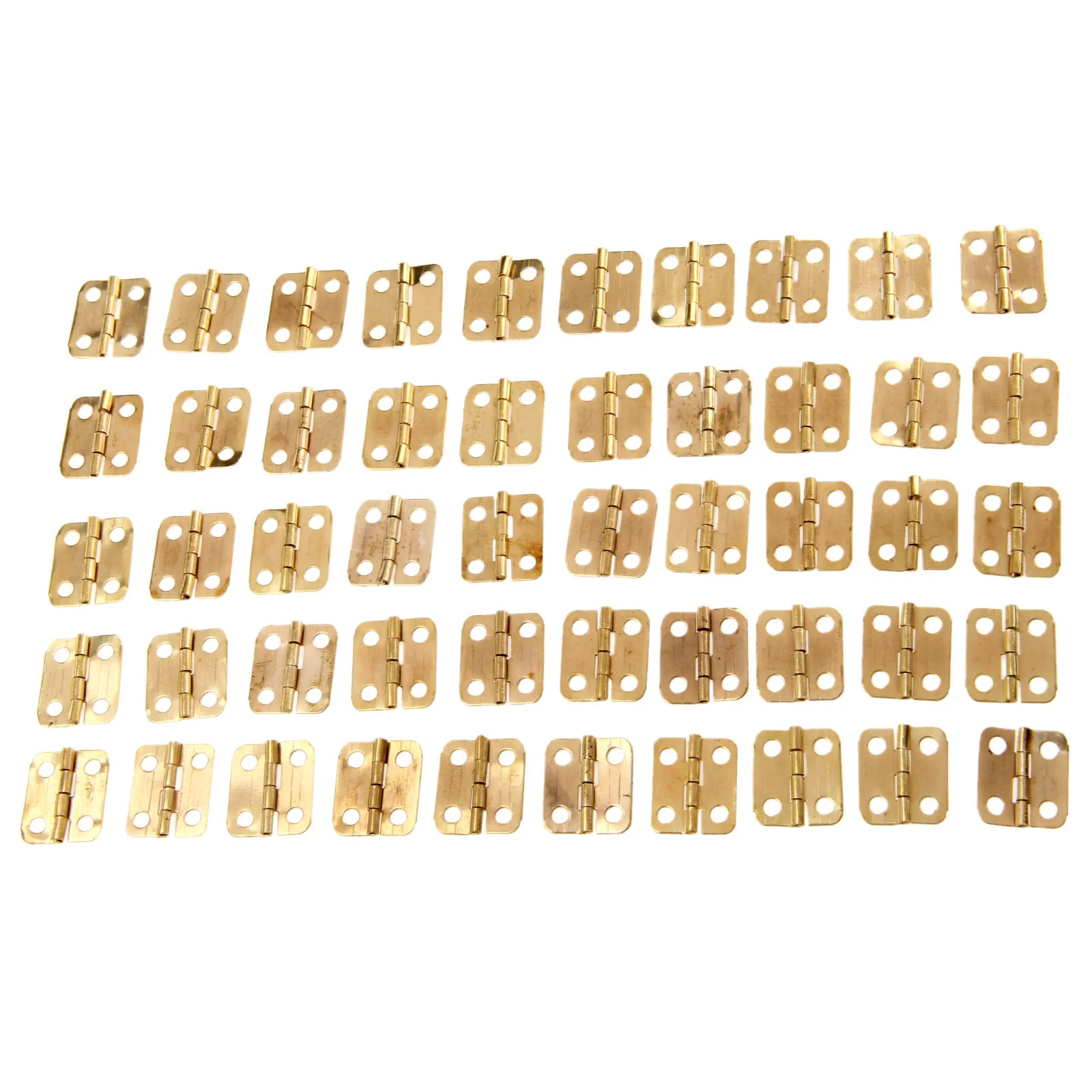 50Pcs 16x13mm Antique Bronze/Gold Cabinet Hinges Furniture Accessories Jewelry Boxes Small Hinge Furniture Fittings For Cabinets