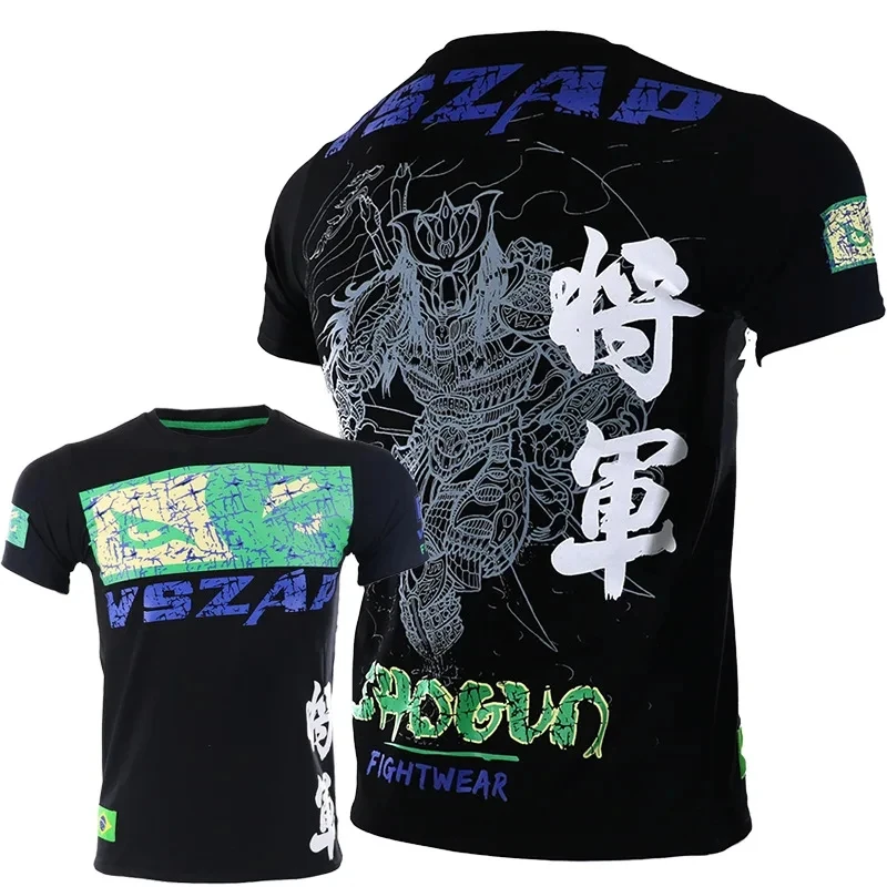 thumbnail image 1 of Camiseta de compresión 3D para hombre, camiseta de manga corta de jiu-jitsu brasileño, MMA, entrenamiento de boxeo, Muay Thai, camiseta informal de moda, 1 of 5