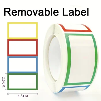 250 pezzi di etichette adesive assortite autoadesive vuote impermeabili etichette adesive rimovibili file per forniture per la casa scolastiche per ufficio