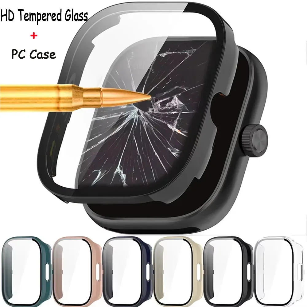 Tempered Glass Screen Protector & Hard PC Protective Bumper Case