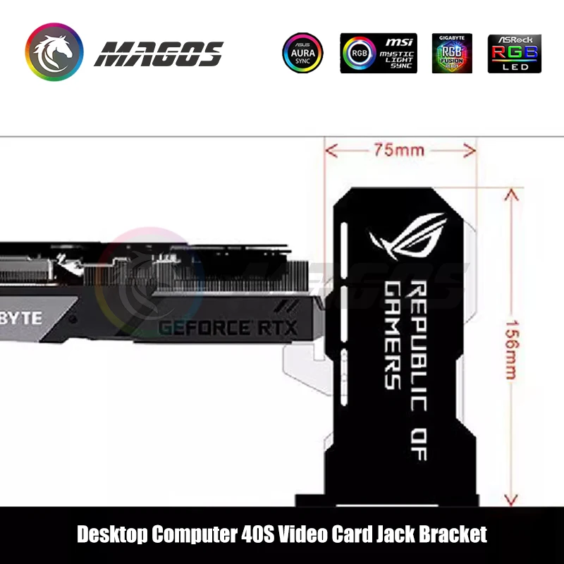 4090 pemegang GPU Jack mendukung 40 seri braket VGA aliran RGB