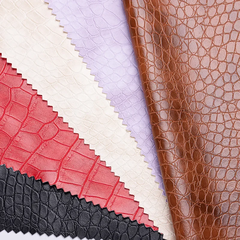 Thickened PU Leather Knitted Bag Making Materials Alligator Patterned Shoe Materials Skirt Wear Resistant Surface Coat