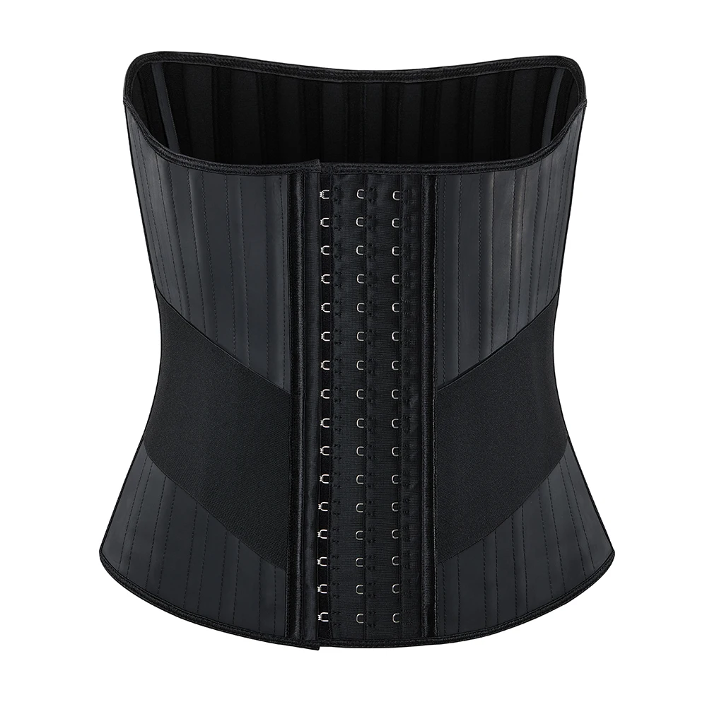 

25 Steel Bones Latex Waist Trainer Cincher Corset For Abdominal Contraction Fitness Exercise