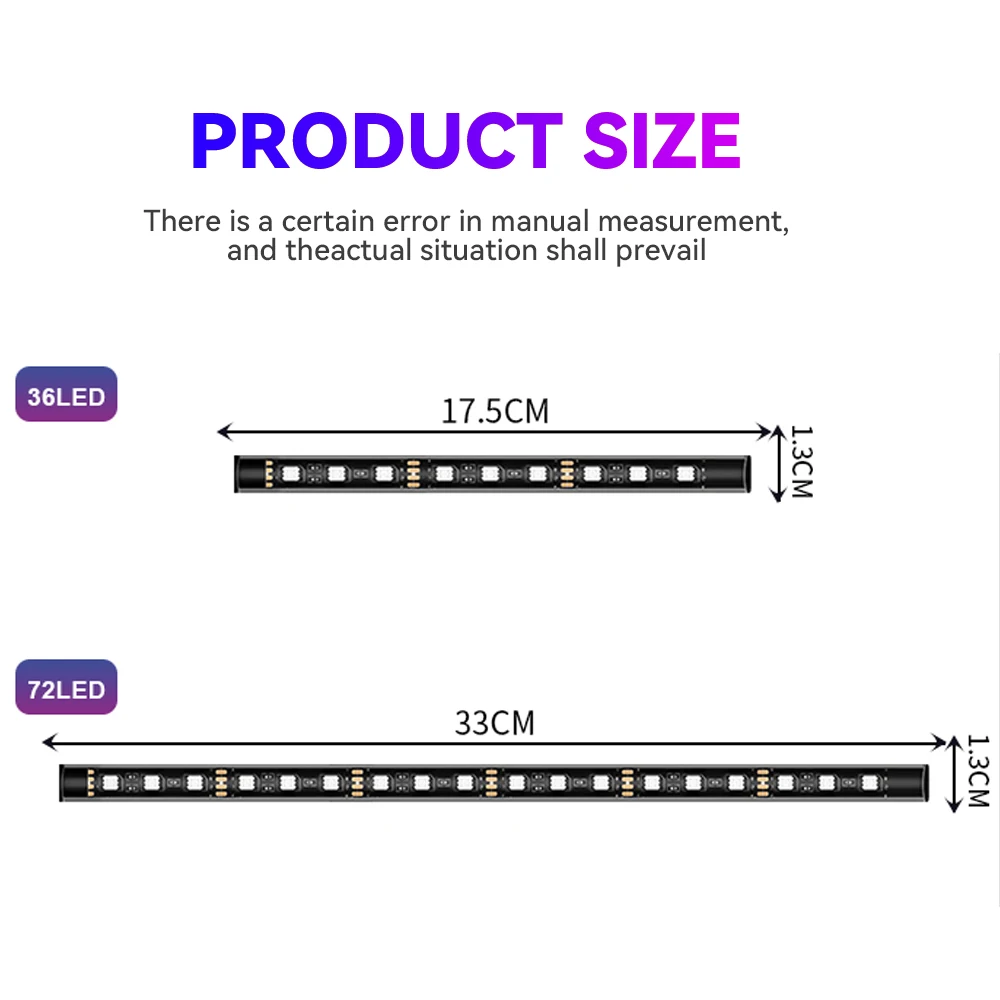 LED Atmosphere Light LED Motorcycle Car Atmosphere Foot Light RGB APP Remote Control Flexible Waterproof Remote Sound 12V Moto Decorative Lamp Strips