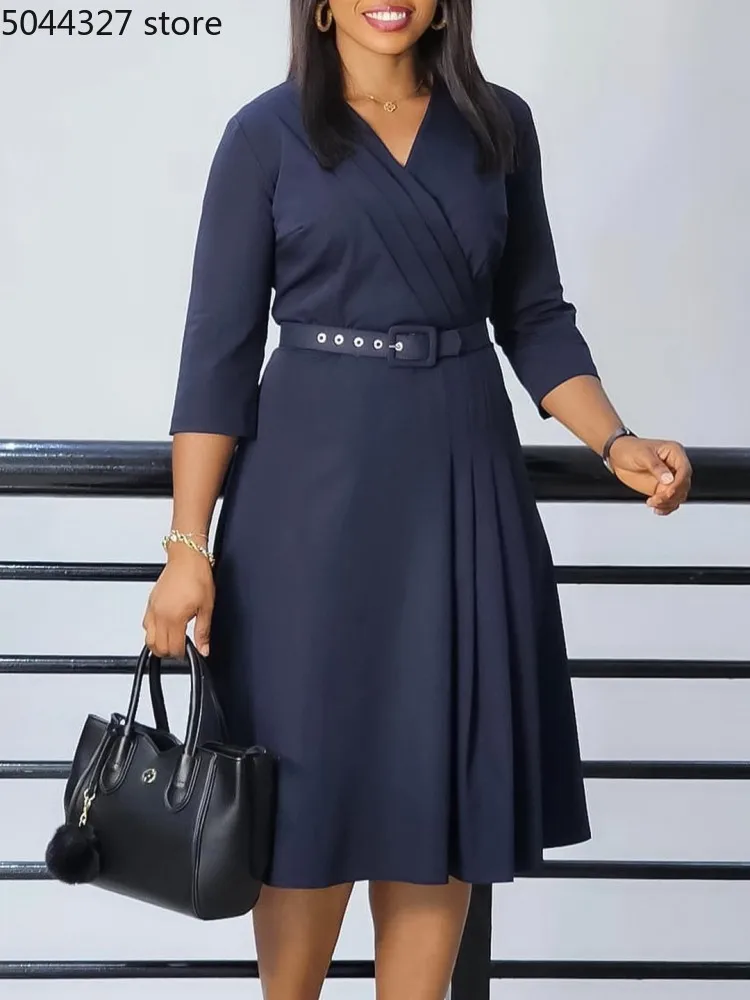 African Dresses For Women Elegant Polyester New Muslim Fashion Abayas Dashiki Robe Kaftan Midi Dress Turkish Africa Clothing