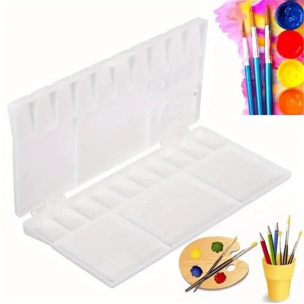 Large Art Paint Palette with 25 Grids Artist Oil Watercolor Plastic Tray for Painting Drawing Supplies And Organizer
