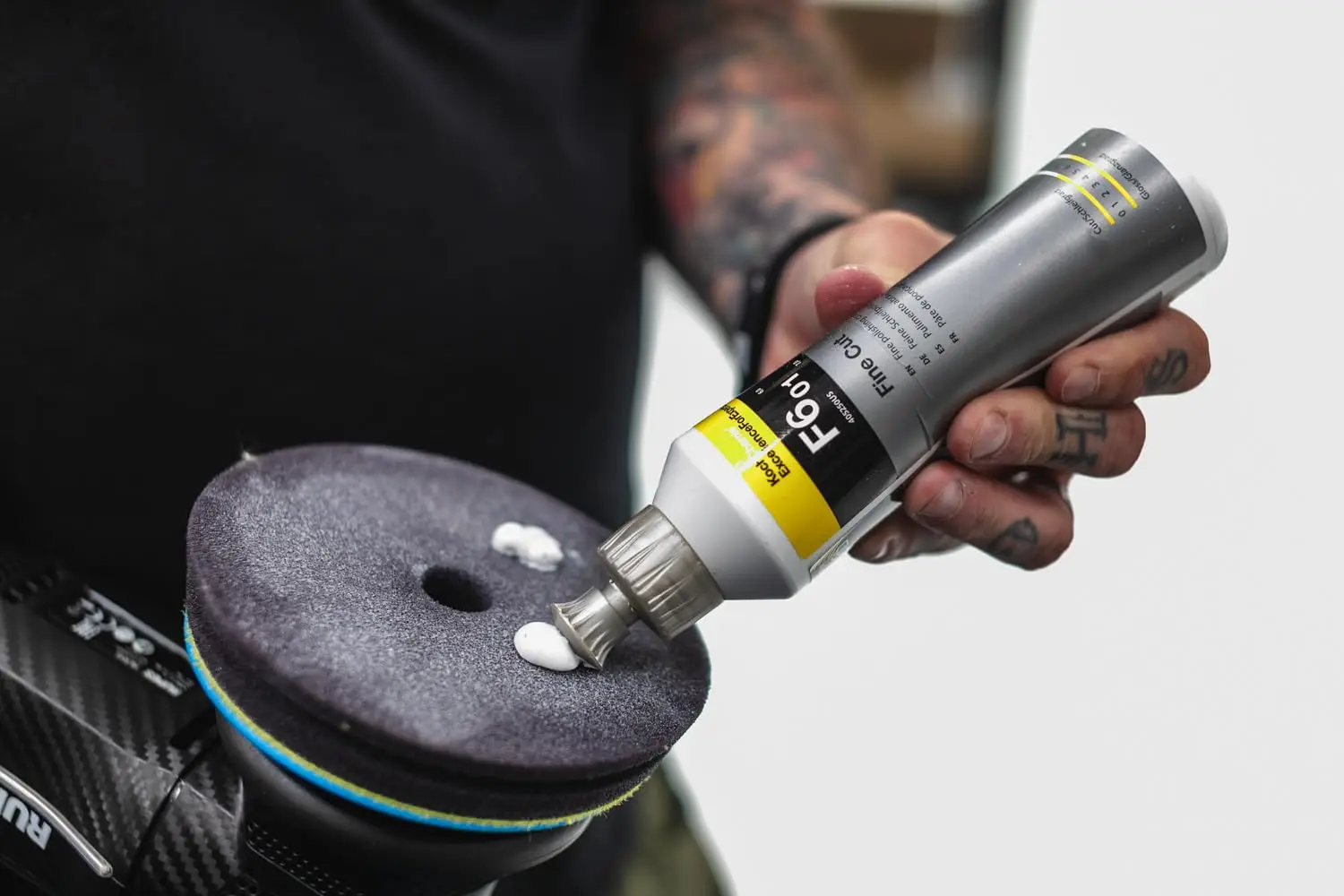 Before and after comparison of paint correction