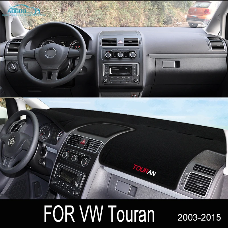 VW 투란 MK1 2003-2015 2004 2005 2010 2011 2012, 미끄럼 방지 매트, 대시 보드 커버 패드, 차양, 대시 매트 액세서리