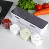 4-Grid Wall Mounted Seasoning Box, Household Kitchen Storage Container, Spice Salt Sugar Storage Container Combination Set 6