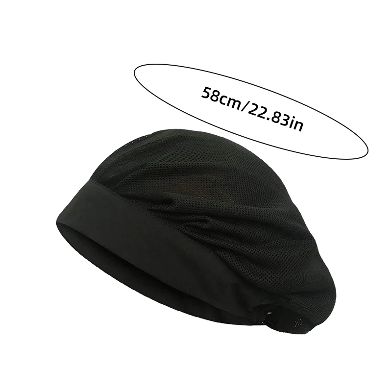 Chef Hat Kitchen Cooking Adjustable Size Anti-turn Reusable Washable Mesh Puffy chef hat