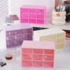 Desk Storage Organizer With 9 Drawers Jewelry Hair Rope Diy Stackable Desktop Craft Drawer Cabinet Clear Storage Box Organizer 1