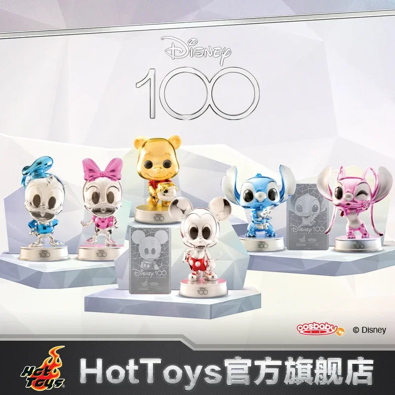 

Original Disney 100th Anniversary Figure Daisy Duck Stitch Mini Figure Collector'S Edition Doll Fans Collection Model Toys