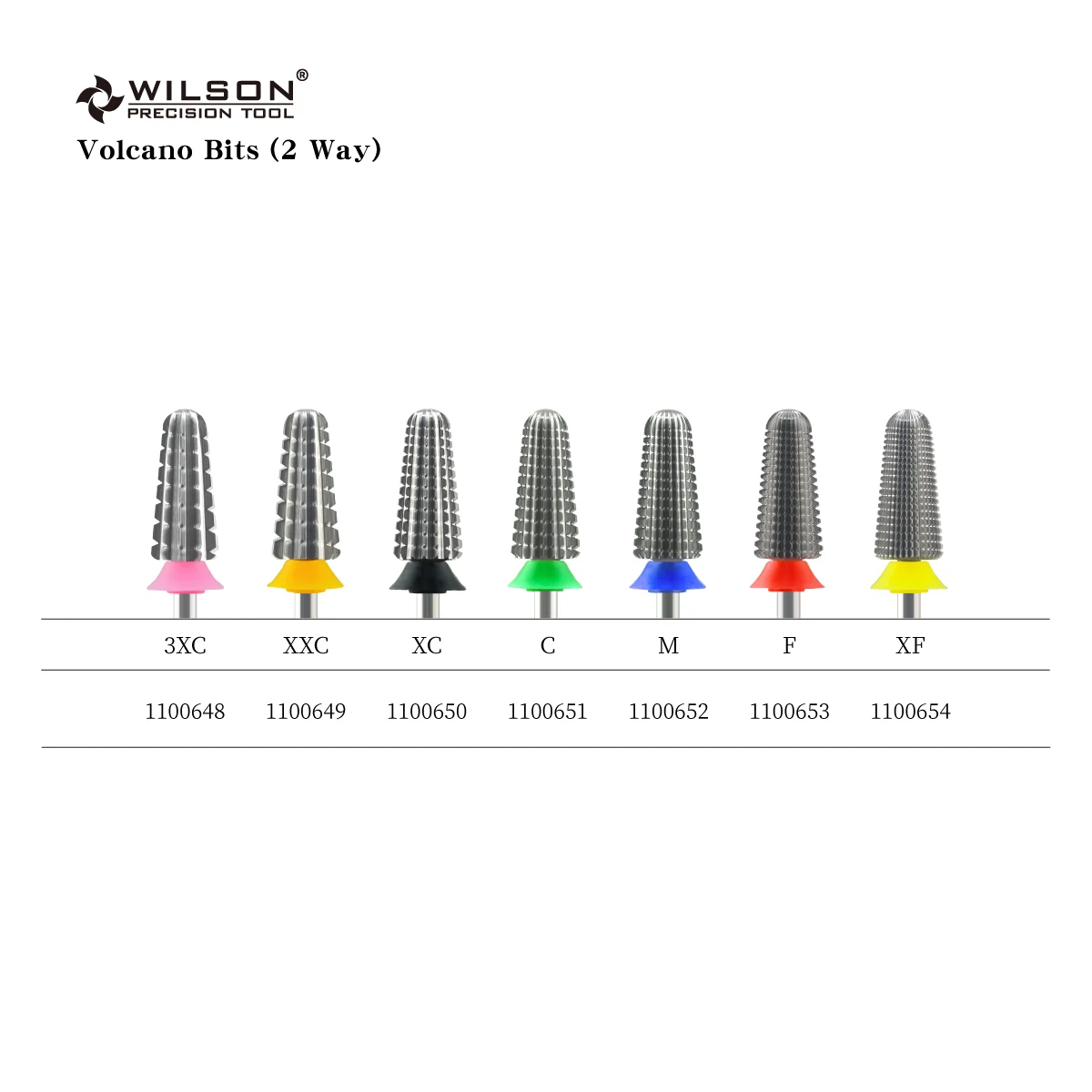 WILSON Volcano Bits(2 Way)-Tools Nails Cutters for manicure Drill Bits nails accessories remove hard gel free shopping