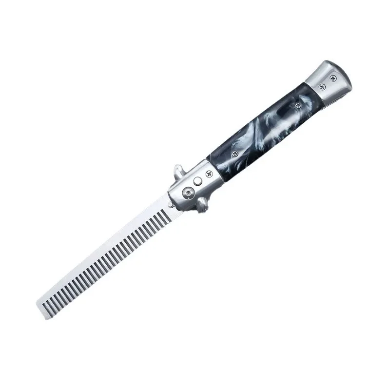 

Automatic Folding Comb Retro Wind Oil Head Comb, Foldable Hair Oil Head Comb Tool