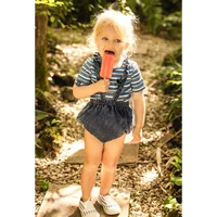 Collection Denim Rayé Ali Plus SS26 : Jupes, Pantalons et Combinaisons en Denim pour Adolescents, Tenues Assorties pour la Famille 5