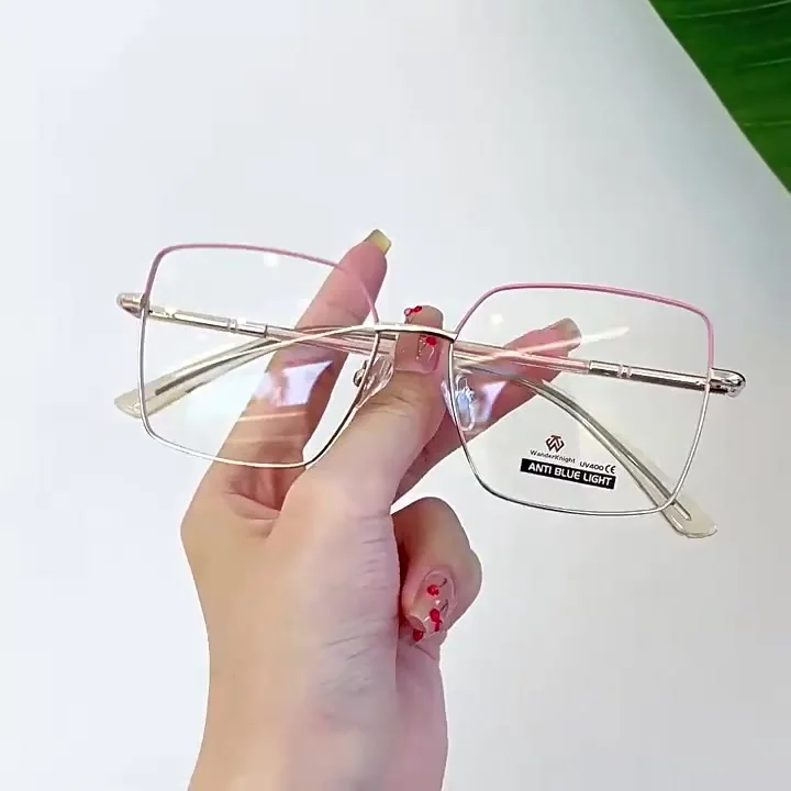 Новые модные женские ретро лоскутные цветные милые синие очки для близорукости