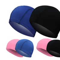 Ultra thin Bathing Caps Free Size Comfortable Swimming Caps For Men Women Elastic Nylon Ear Protection Long Hair Swimming Hat 2