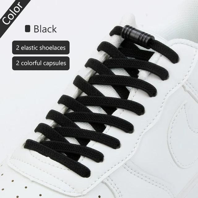 Semicircle No Tie Shoelaces Elastic Shoe laces Sneakers shoelace Metal Lock  Lazy Laces for Kids and Adult One size fits all shoe