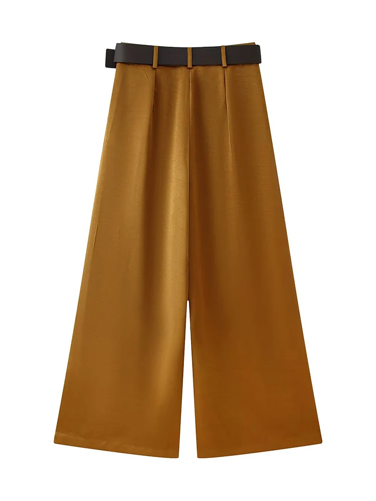 Women 2 Pieces Belt Pants Sets 2025 New Fashion Short Vest Trousers Set Women's Suit Casual Two Piece Woman Outfits