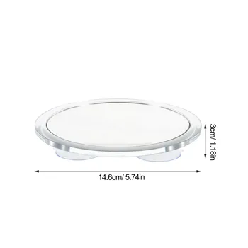 กระจกแต่งหน้าแบบขยายพร้อมกระจกมองข้างแบบพกพาสำหรับห้องน้ำ กระจกขยายความละเอียดสูงพร้อมตัวดูดสุญญากาศสำหรับเดินทาง 2