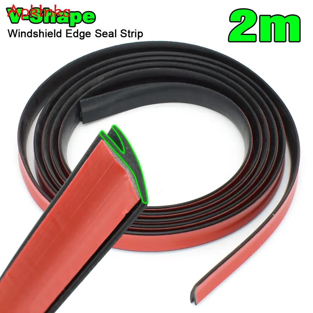 

2m Universal Car Rubber Seal Strip Weatherstrip Dustproof Windscreen Window Edge Moulding Trim Panel Sealing Filler Auto Sticker