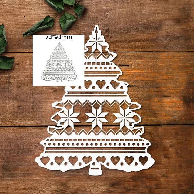 Fancy Christmas Tree Metal Die Cut Set 1