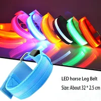 4PCS  Horse Leg Safety Belt LED Lighting Horse Leg Straps Night Riding Equipment Outdoor Sports Equestrian Supplies 1